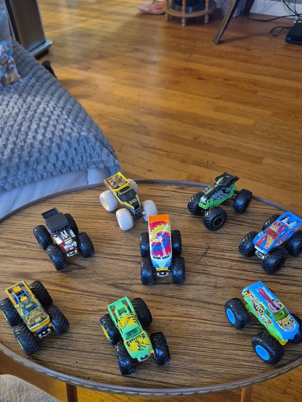 Mattel Monster Truck Collection - Red, Green, Silver Gently Used 1/64 Scale.